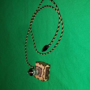Steampunk Themed USB LED Light Real Wood Braided Cord